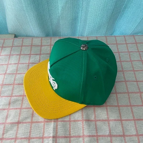 Chrome Hearts Yellow And Green Color Matching Casual Sports Hat - Picture 2 of 7